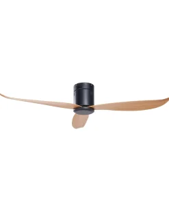 Online Beliani Ventilatore a soffitto MALAD con telecomando Nero Marrone Nero
