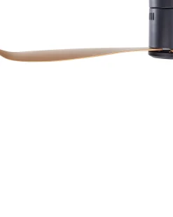 Online Beliani Ventilatore a soffitto MALAD con telecomando Nero Marrone Nero