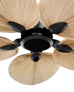 Sale Beliani Ventilatore a soffitto MAMMOTH con telecomando Naturale Naturale Nero
