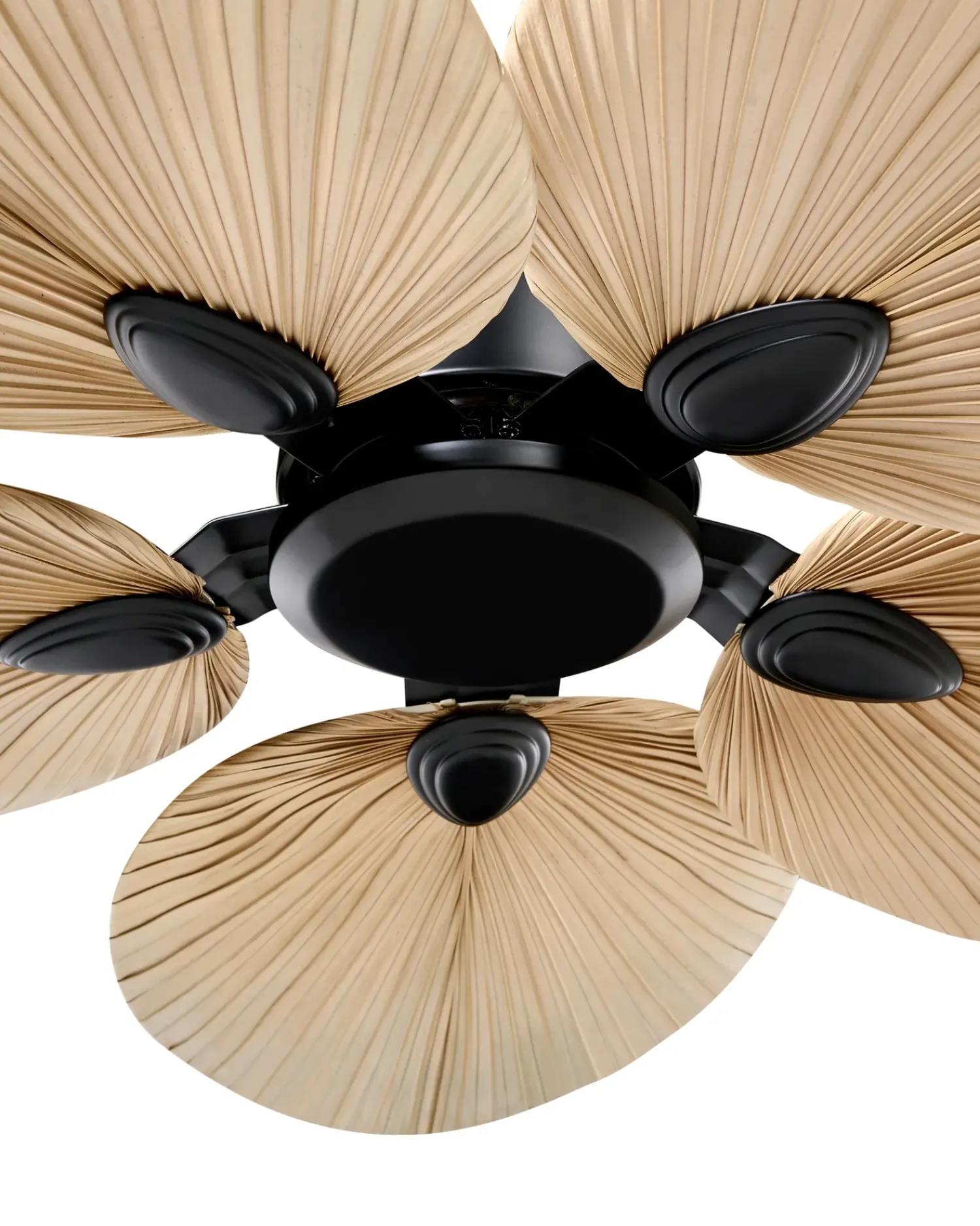 Sale Beliani Ventilatore a soffitto MAMMOTH con telecomando Naturale Naturale Nero
