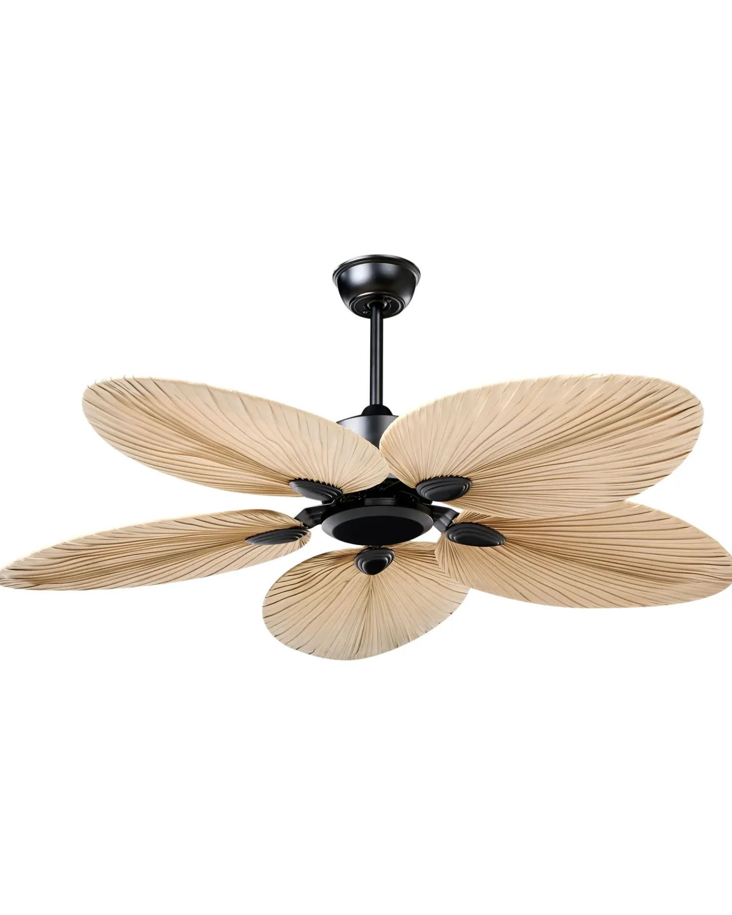 Sale Beliani Ventilatore a soffitto MAMMOTH con telecomando Naturale Naturale Nero