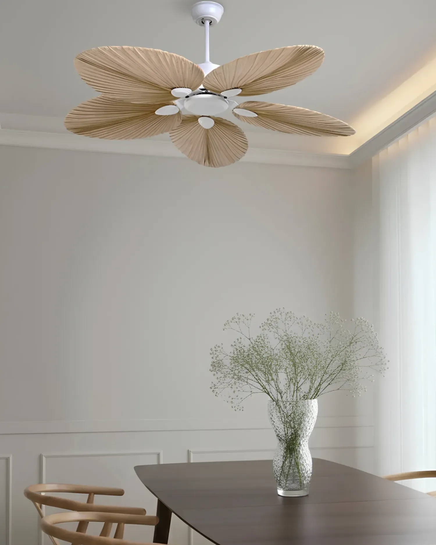 Online Beliani Ventilatore a soffitto MAMMOTH Naturale Bianco Naturale