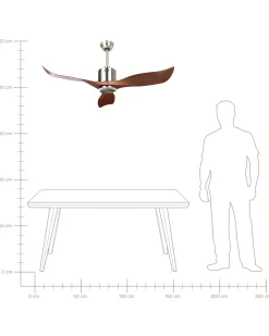 Clearance Beliani Ventilatore a soffitto ROSEAU Marrone Marrone Nero