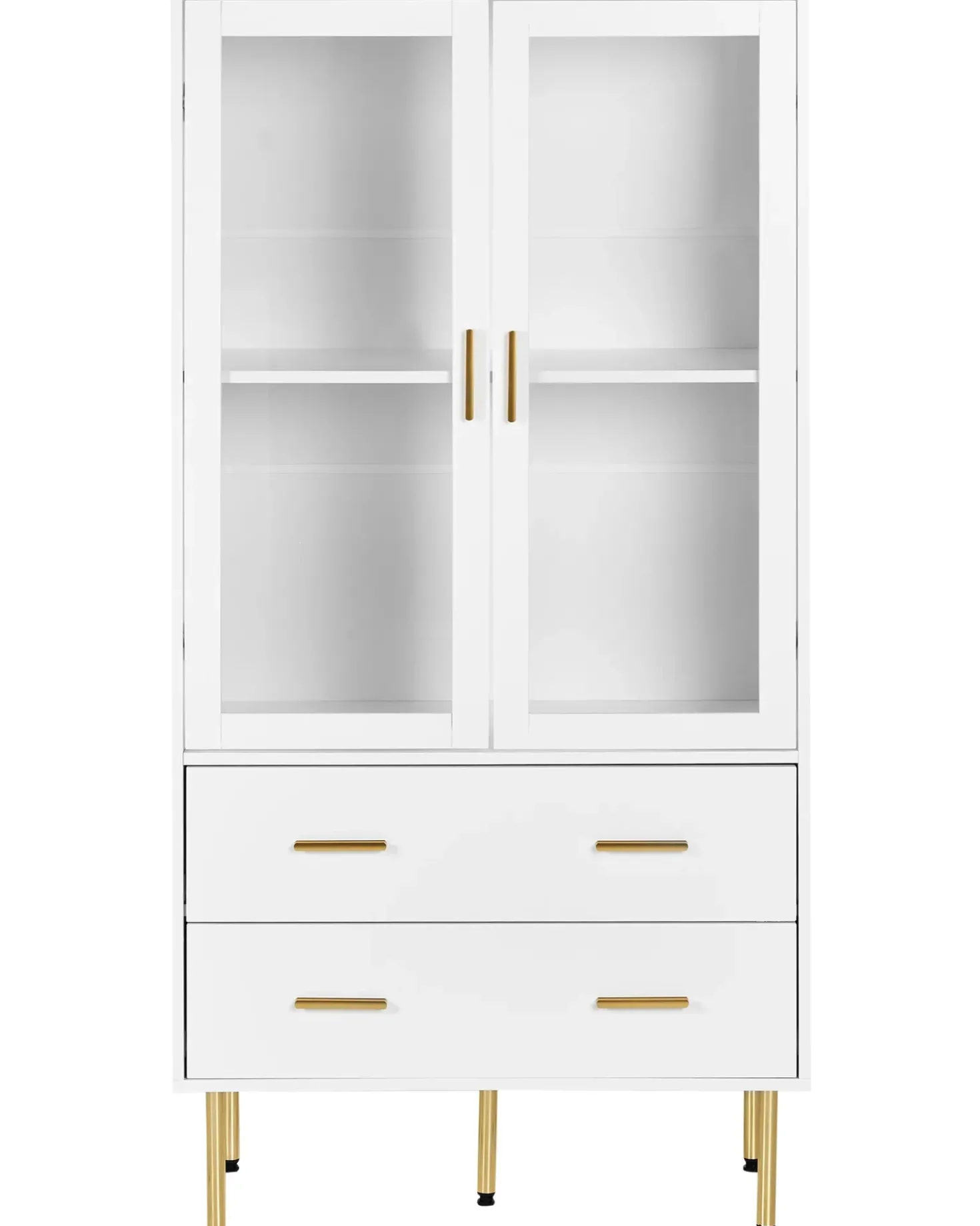 Vetrina in vetro MILORA 80 cm Bianco
